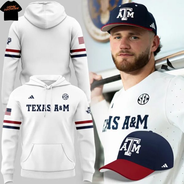 2025 Texas A&M Aggies Military Appreciation Day Hoodie – White