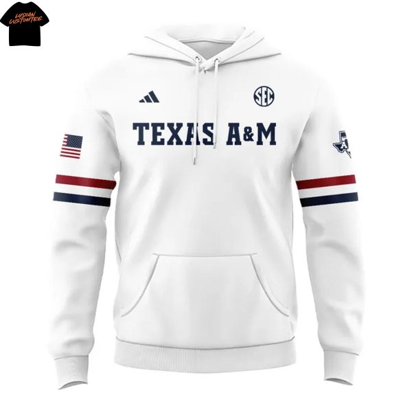2025 Texas A&M Aggies Military Appreciation Day Hoodie – White