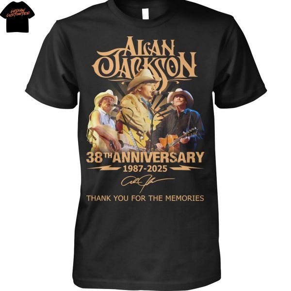 Alan Jackson 38th Anniversary 1987-2025 Signature Thank You For The Memories Unisex T-Shirt