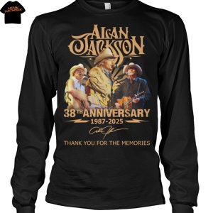 Alan Jackson 38th Anniversary 1987-2025 Signature Thank You For The Memories Unisex T-Shirt