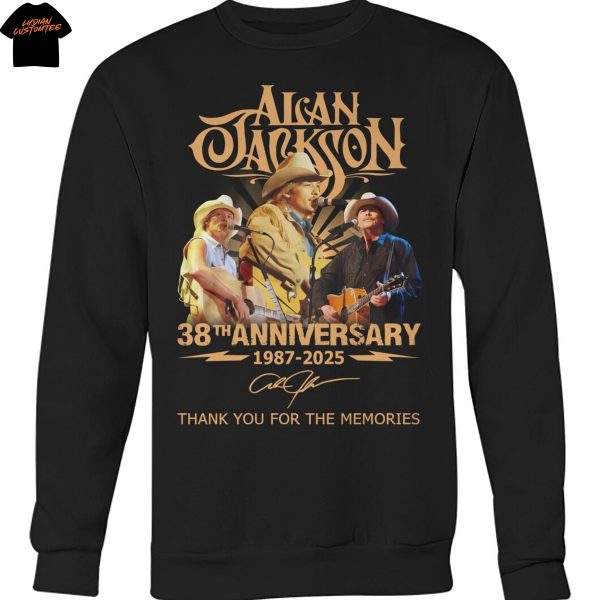 Alan Jackson 38th Anniversary 1987-2025 Signature Thank You For The Memories Unisex T-Shirt