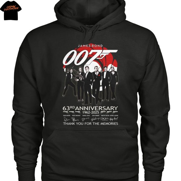 James Bond 007 63rd Anniversary 1962-2025 Signature Thank You For The Memories Unisex T-Shirt