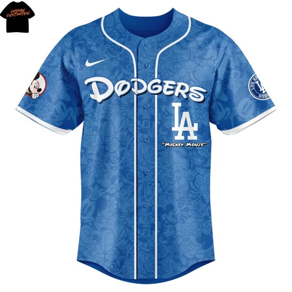 Los Angeles Dodgers x Mickey Night Game Baseball Jersey