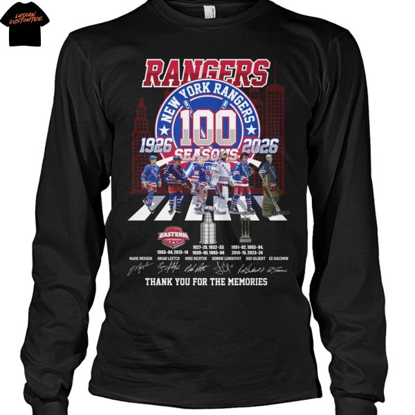 New York Rangers 1926-2026 100 Season Signature Thank You For The Memories Unisex T-Shirt