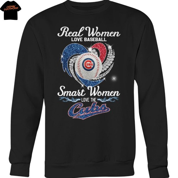 Real Women Love Baseball Smart Women Love The Chicago Cubs Unisex T-Shirt