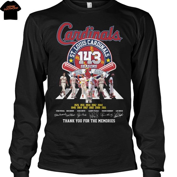 St Louis Cardinals 143 Season 1882-2025 Signature Thank You For The Memories Unisex T-Shirt