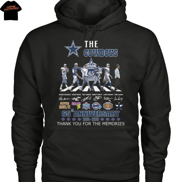 The Dallas Cowboys 65th Anniversary 1960-2025 Signature Thank You For The Memories Unisex T-Shirt