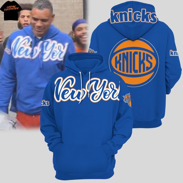 2025 New York Knicks Basketball Hoodie – Blue
