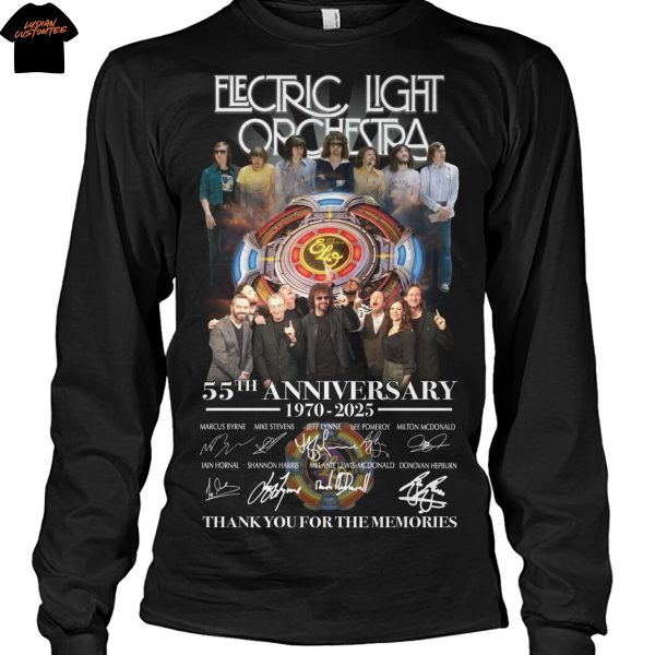 Electric Light Orchestra 55th Anniversary 1970-2025 Signature Thank You For The Memories Unisex T-Shirt