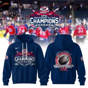 Evansville Thunderbolts 2025 SPHL Champions Hockey Hoodie