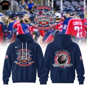 Evansville Thunderbolts 2025 SPHL Champions Leacy Hoodie – Blue