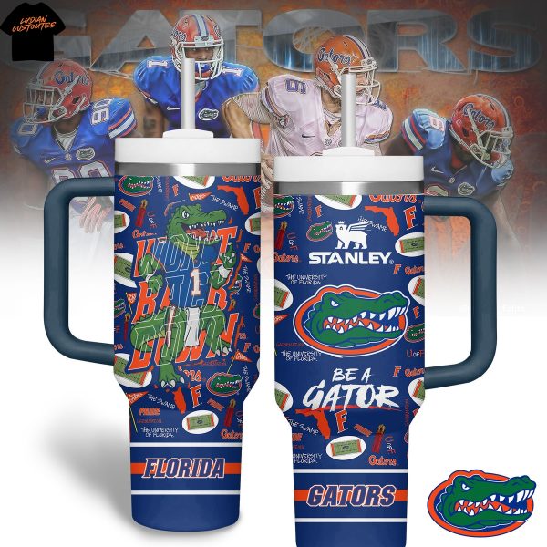 Florida Gators Wont Back Down Tumbler With Handle And Straw