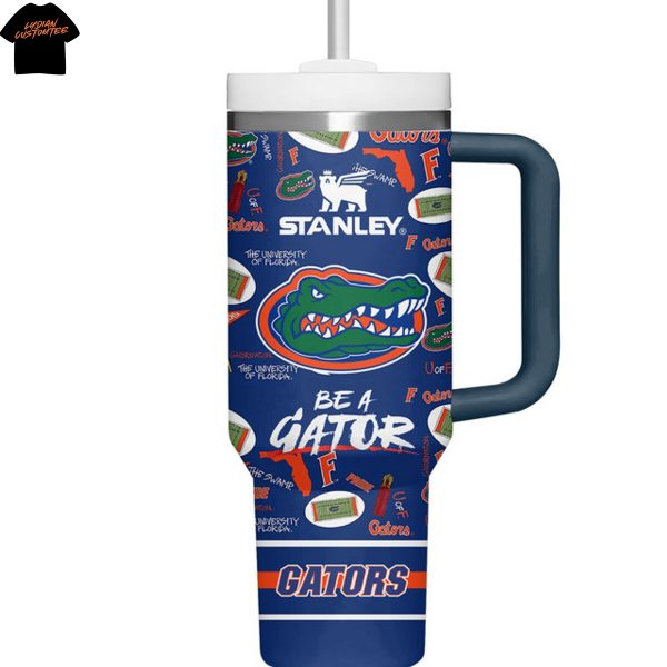 Florida Gators Wont Back Down Tumbler With Handle And Straw