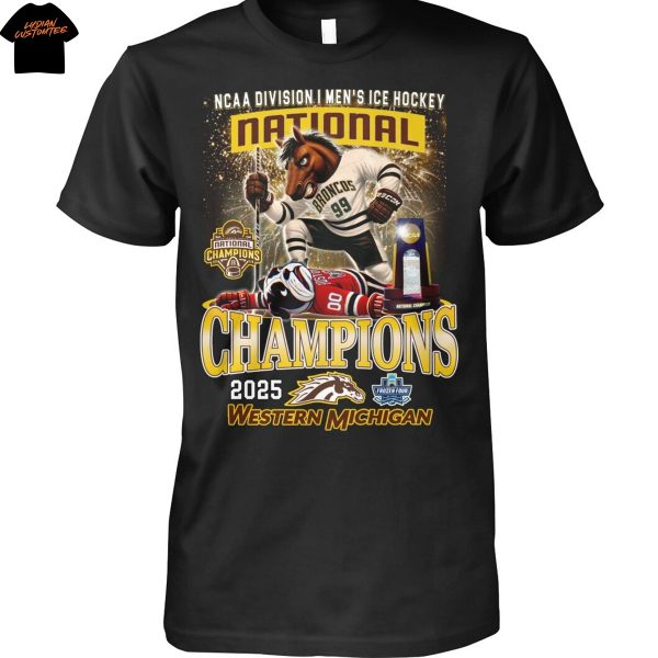 NCAA Division I Men Ice Hockey National Champions Western Michigan 2025 Unisex T-Shirt