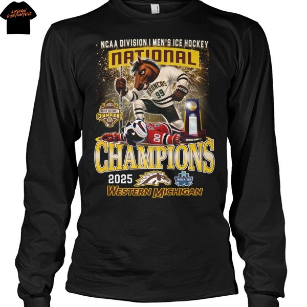 NCAA Division I Men Ice Hockey National Champions Western Michigan 2025 Unisex T-Shirt
