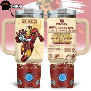Personalized Iron Man Sometimes You Gotta Run Before You Can Walk Tumbler With Handle And Straw