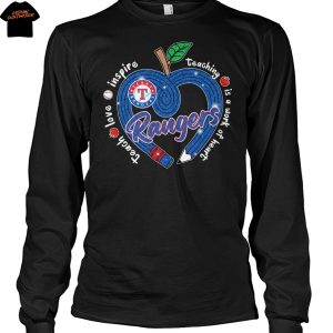 Texas Rangers Teach Love Inspire – Teaching Is A Work Of Heart Unisex T-Shirt