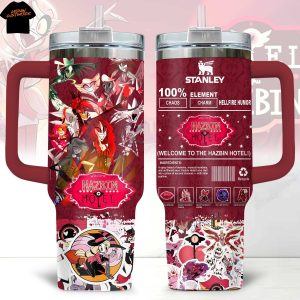 Welcome To The Hazbin Hotel Tumbler With Handle And Straw
