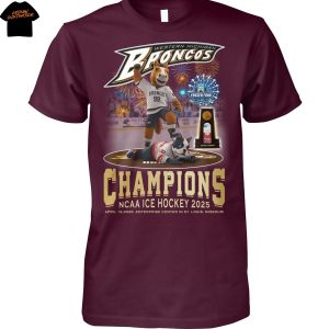 Western Michigan Broncos Champions NCAA Ice Hockey 2025 Unisex T-Shirt
