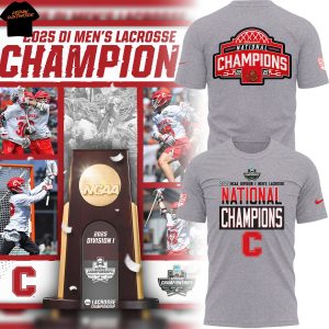 2025 National Champions Division I Mens Lacrosse Cornell Big Red 3D T-Shirt