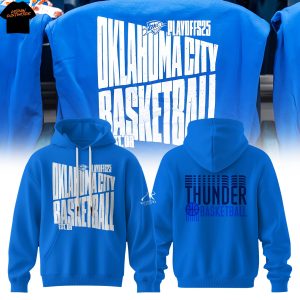 2025 Oklahoma City Thunder Playoff Hoodie – Blue