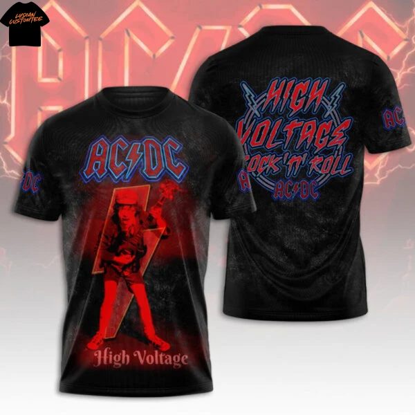 AC DC High Voltage Rock N Roll 3D T-Shirt