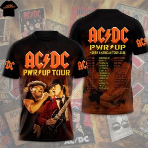 AC DC Pwr Up North American Tour 2025 3D T-Shirt