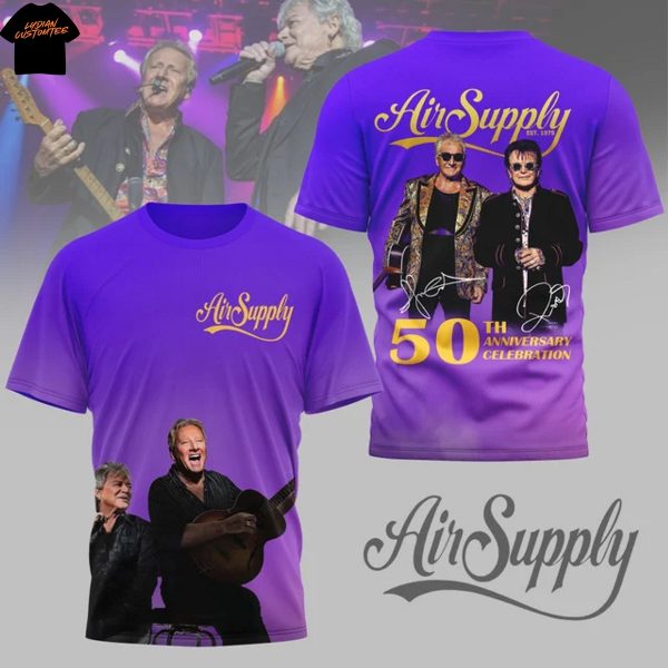 Air Supply 50th Anniversary Celebration Signature 3D T-Shirt