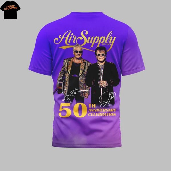 Air Supply 50th Anniversary Celebration Signature 3D T-Shirt