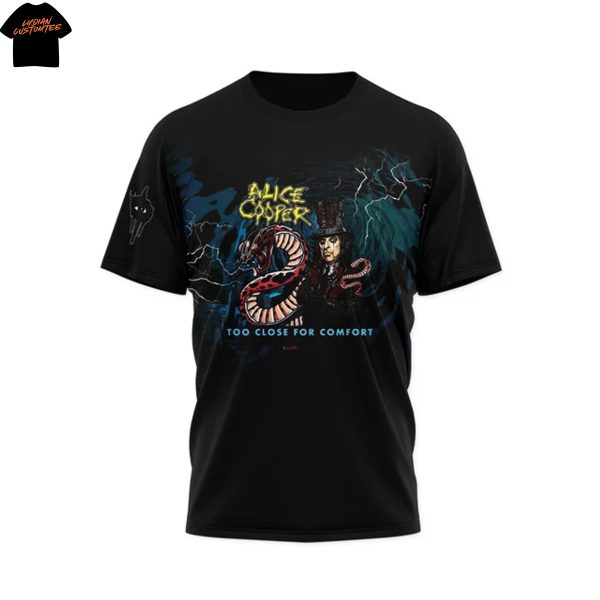 Alice Cooper Too Close For Comfort 3D T-Shirt