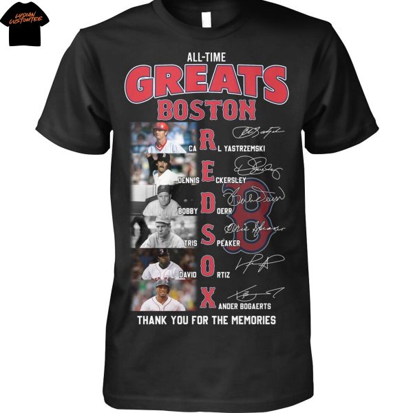 All-Time Greats Boston Red Sox Signature Thank You For The Memories Unisex T-Shirt