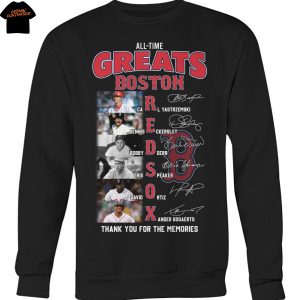 All-Time Greats Boston Red Sox Signature Thank You For The Memories Unisex T-Shirt