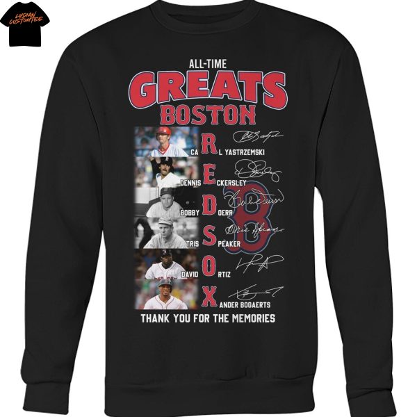 All-Time Greats Boston Red Sox Signature Thank You For The Memories Unisex T-Shirt