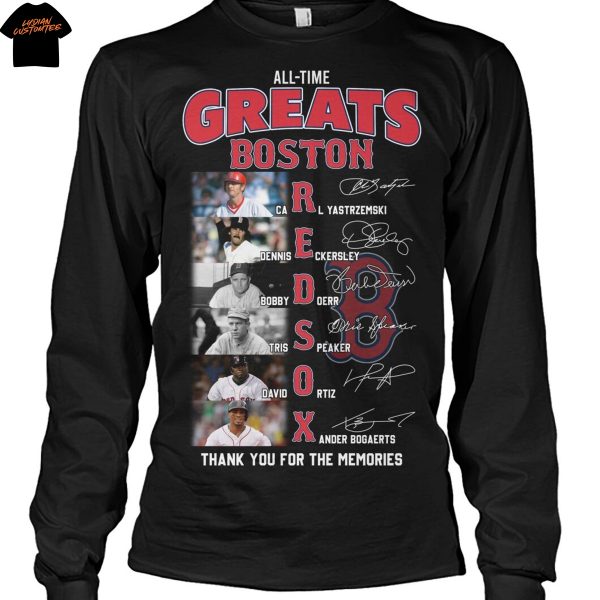 All-Time Greats Boston Red Sox Signature Thank You For The Memories Unisex T-Shirt