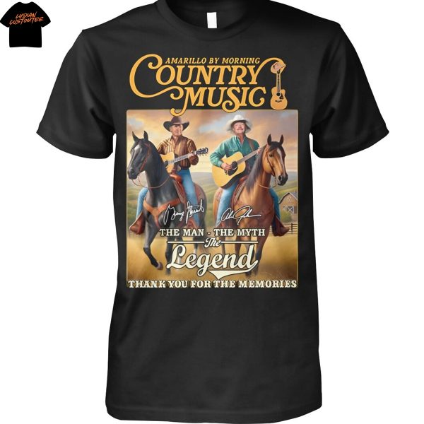 Amarillo By Morning Country Music The Man The Myth The Legend Signature Thank You For The Memories Unisex T-Shirt