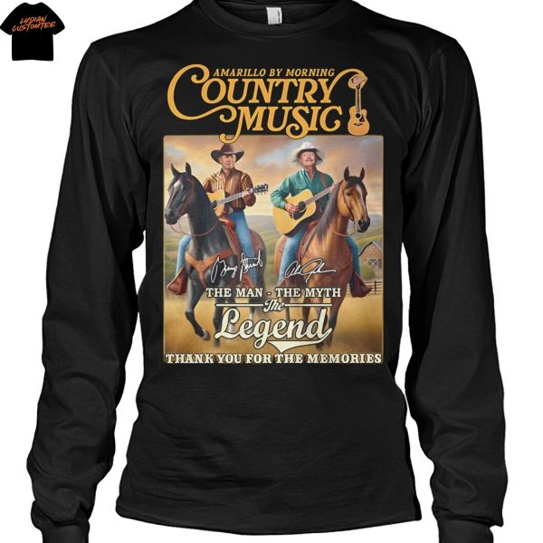 Amarillo By Morning Country Music The Man The Myth The Legend Signature Thank You For The Memories Unisex T-Shirt
