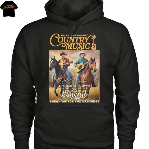 Amarillo By Morning Country Music The Man The Myth The Legend Signature Thank You For The Memories Unisex T-Shirt