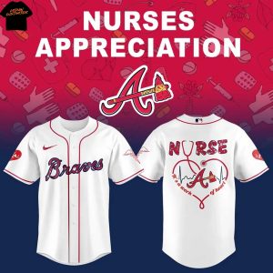 Atlanta Braves Nurses It A World Of Heart Baseball Jersey