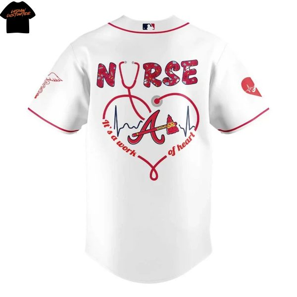 Atlanta Braves Nurses It A World Of Heart Baseball Jersey