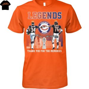 Chicago Bears Walter Payton x Steve McMichael Legends Signature Thank You For The Memories Unisex T-Shirt