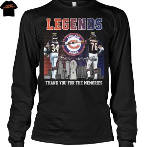 Chicago Bears Walter Payton x Steve McMichael Legends Signature Thank You For The Memories Unisex T-Shirt