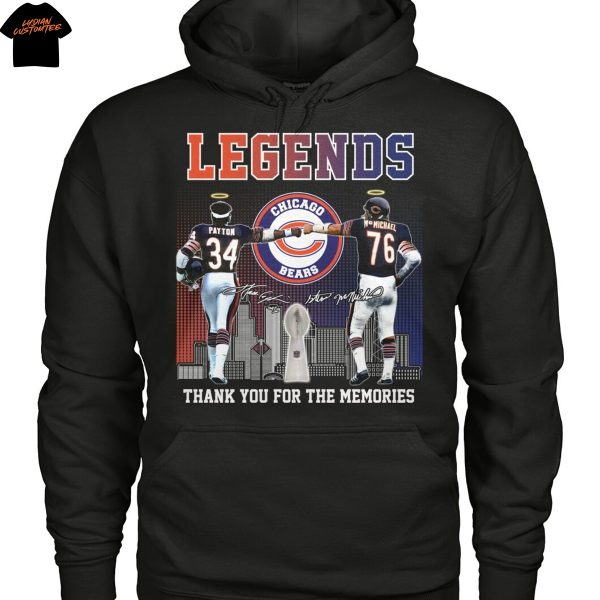 Chicago Bears Walter Payton x Steve McMichael Legends Signature Thank You For The Memories Unisex T-Shirt
