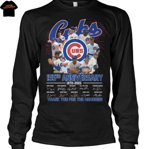 Chicago Cubs 155th Anniversary 1870-2025 Signature Thank You For The Memories Unisex T-Shirt