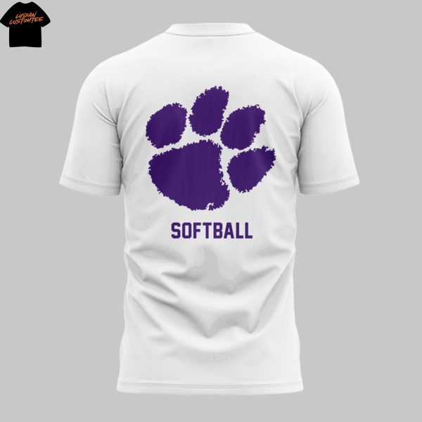 Clemson Tigers Softball Why Not US 2025 3D T-Shirt – White