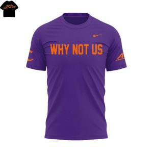 Clemson Tigers Softball Why Not Us 3D T-Shirt – Purple