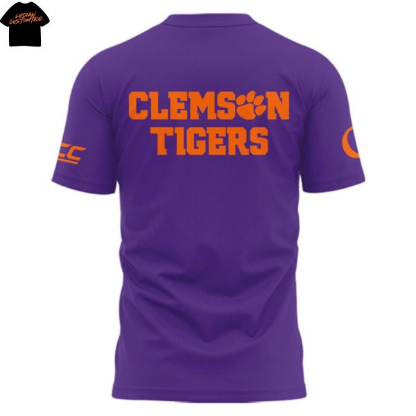 Clemson Tigers Softball Why Not Us 3D T-Shirt – Purple