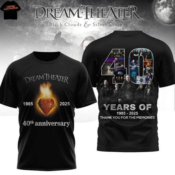 Dream Theater 40th Anniversary 1985-2025 Thank You For The Memories 3D T-Shirt