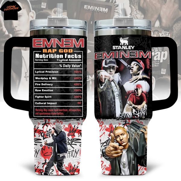Eminem Rap God Tumbler With Handle And Straw