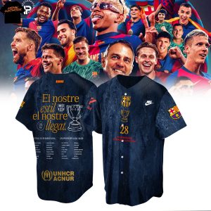 F.C Barcelona F.C Barcelona El Nostre Estil El Nostre Llegat La Liga 2025 Champions Baseball Jersey