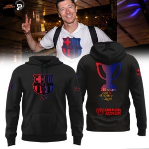 F.C Barcelona La Liga 2025 Champions Hoodie – Black